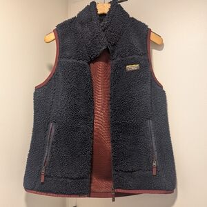 L.L. Bean Fleece Vest - Navy and Burgundy